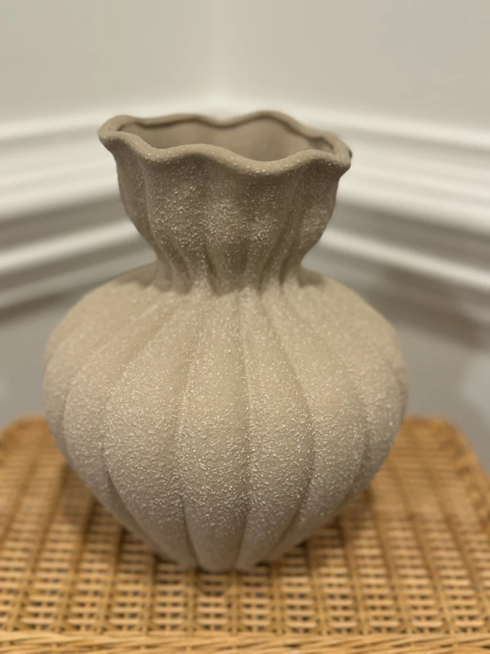Rare  Sculptural Ceramic Vase | Unglazed Ceramic | Contemporary Vase 8”